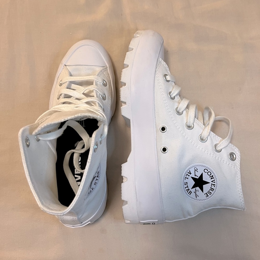 CONVERSE ALL STAR LUGGED WHITE WOMENS HIGH TOPS